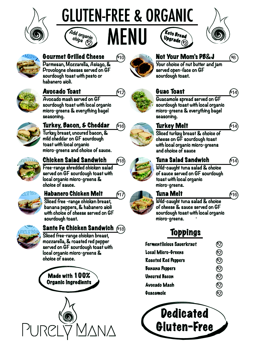 Purely Mana Menu New